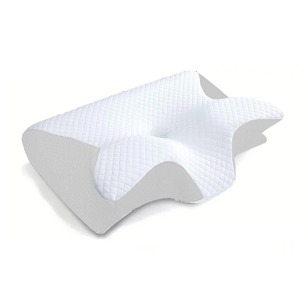 Oreiller Cervical Ergonomique 2-en-1 en Mousse à Mémoire de Forme – Confort & Soutien Optimal
