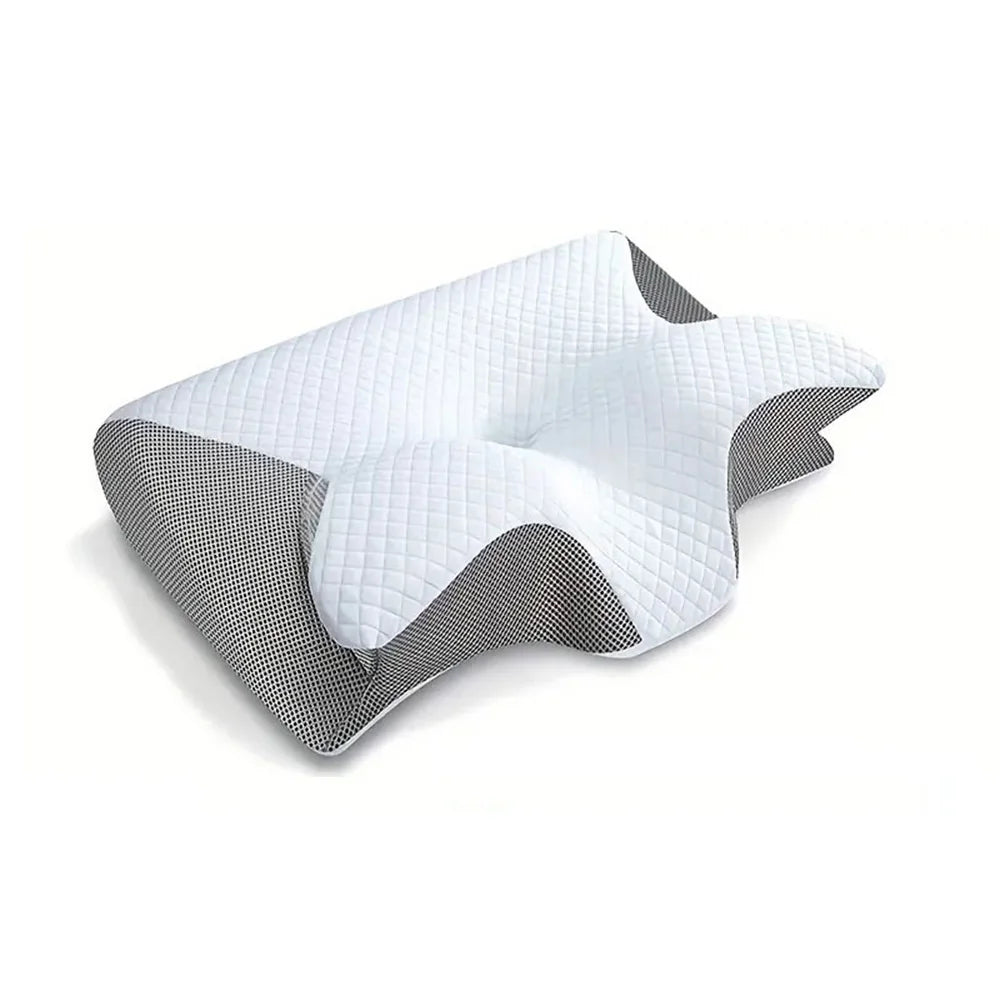 Oreiller Cervical Ergonomique 2-en-1 en Mousse à Mémoire de Forme – Confort & Soutien Optimal