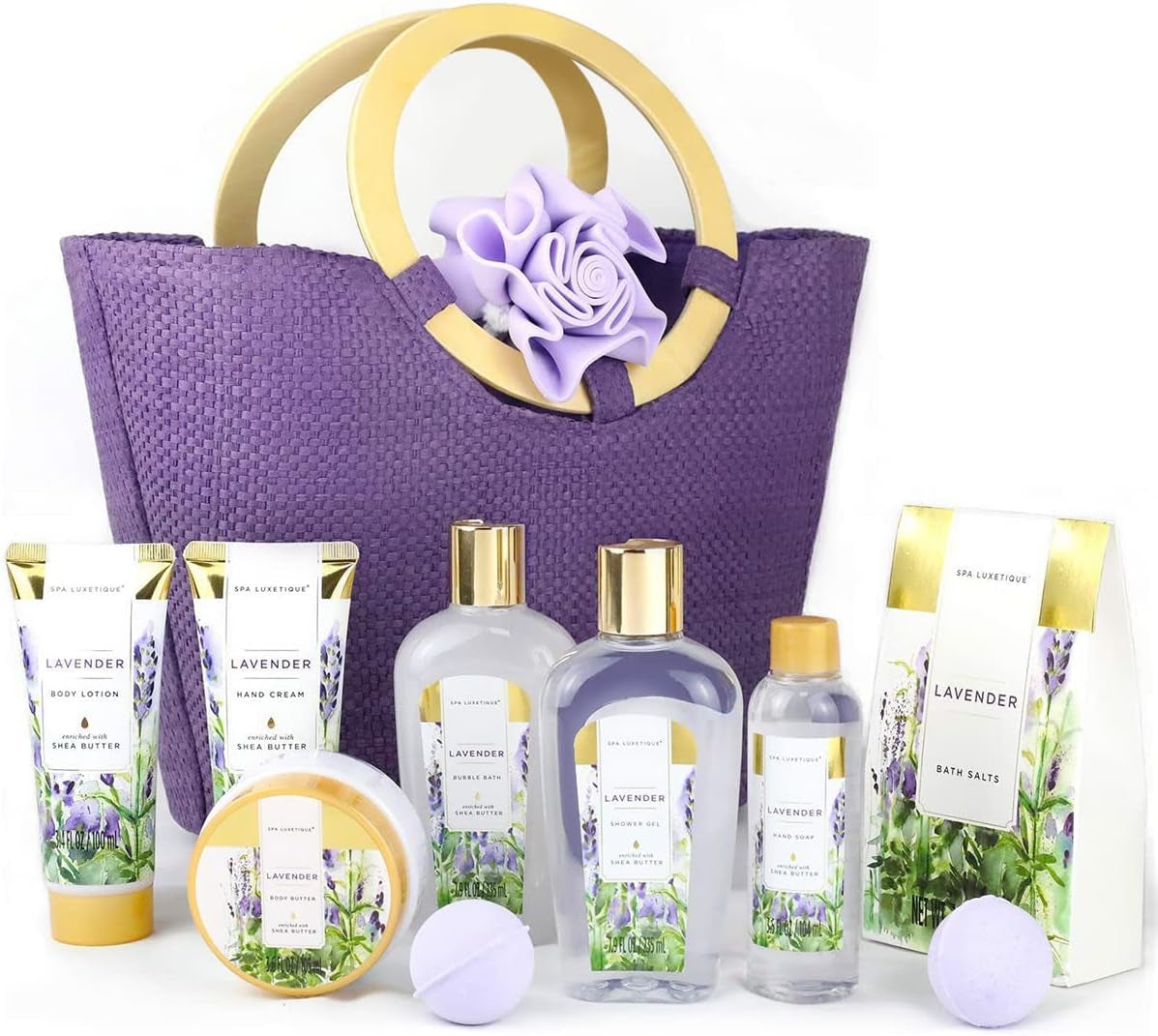 Coffret Cadeau Pour Les Femmes, 10PC Coffret De Bain, Parfum De Vanille, Crème Pour Les Mains, Cadeau De Noël Et D’Anniversaire, Cadeau Noël, Cadeau Fête Des Mères