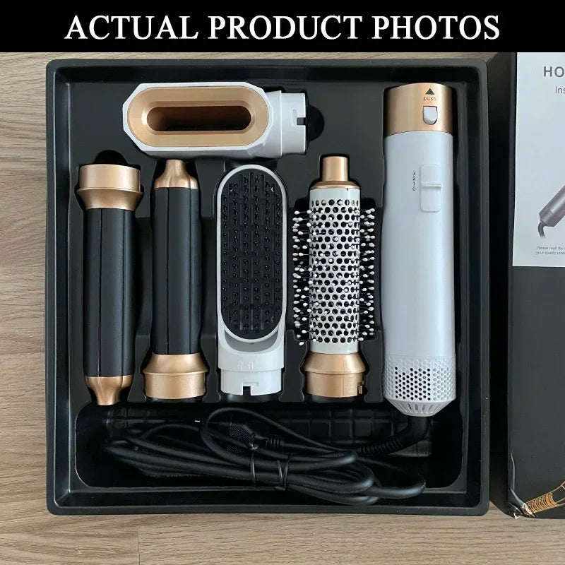 5 in 1 Hair Dryer Hot Comb Set Professional Curling Iron Hair Straightener Styling Tool for Dyson Airwrap Hair Dryer Household