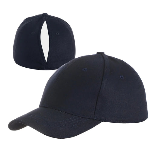 Fashion Simple Solid Color Back Magnetic Women'S Cap Creative Design Shade Ponytail Convenient Sports Sun Hat Wholesale