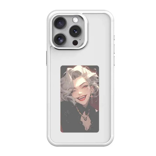 New-Tech NFC Function Phone Case for Iphone 15 14 13 Pro Max DIY Cases E Ink Screen Phone Cover Cartoon Girl Fundas Battery Free