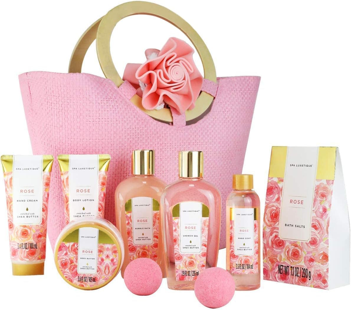Coffret Cadeau Pour Les Femmes, 10PC Coffret De Bain, Parfum De Vanille, Crème Pour Les Mains, Cadeau De Noël Et D’Anniversaire, Cadeau Noël, Cadeau Fête Des Mères
